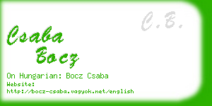 csaba bocz business card